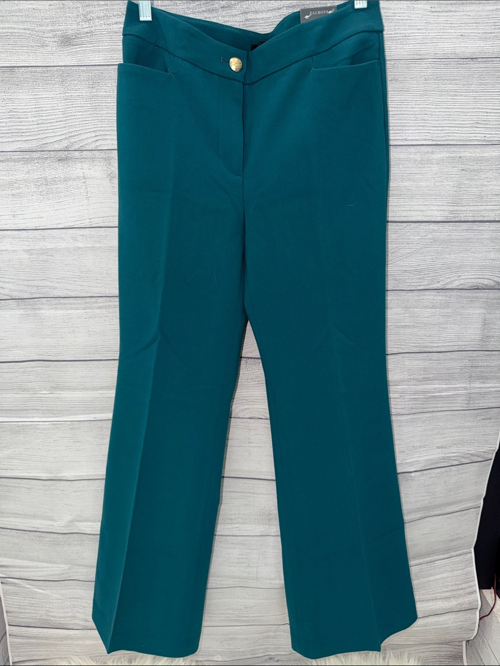 Talbots Teal Boot-Cut Ponte Pants
